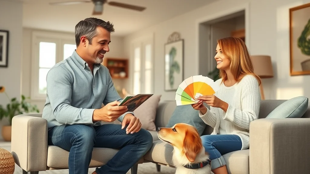 Lexington painting company - Local expert consulting homeowners with color samples, photorealistic Lexington SC home