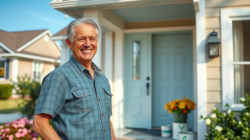 painting company in lexington sc - Inviting Lexington SC home getting painted, happy homeowner at door, vibrant neighborhood, high realism