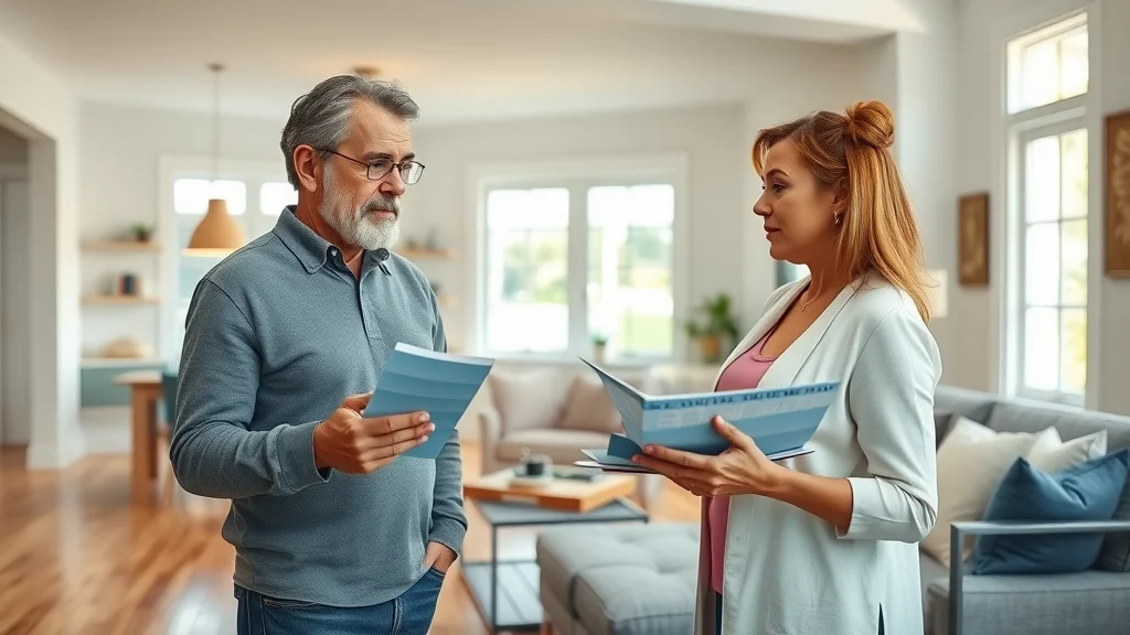 Homeowner with paint consultant selecting color palettes with the best painting company Lexington SC in a bright living room