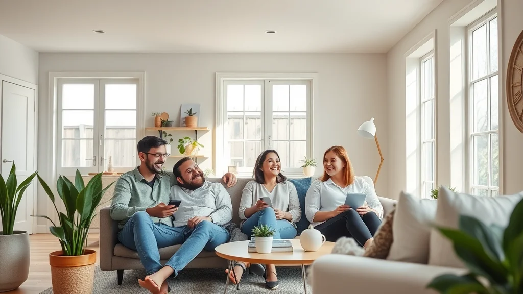 interior paint beautifully finished living room with homeowners relaxing and enjoying new color in Columbia SC