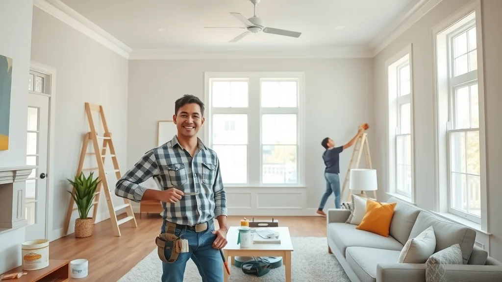 Bright, welcoming living room interior painting contractors Columbia applying fresh paint walls modern home