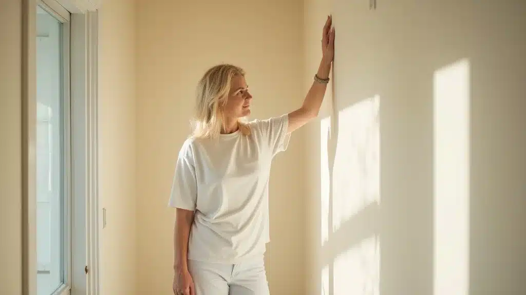 Columbia SC home interior hallway with scuffed, faded paint — interior painting signs