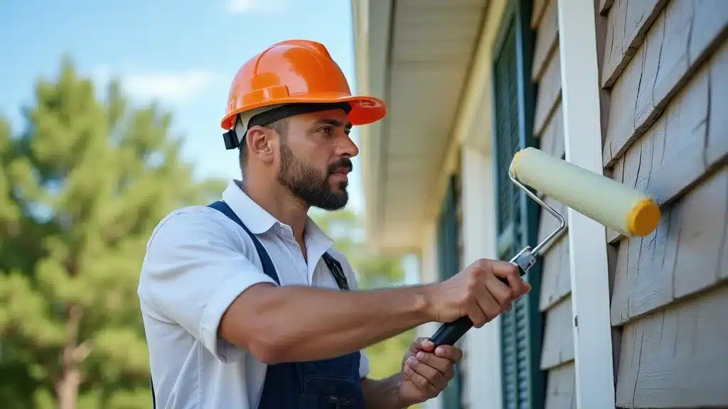 Professional painter working on Columbia SC home exterior — best painting service for repaint your house